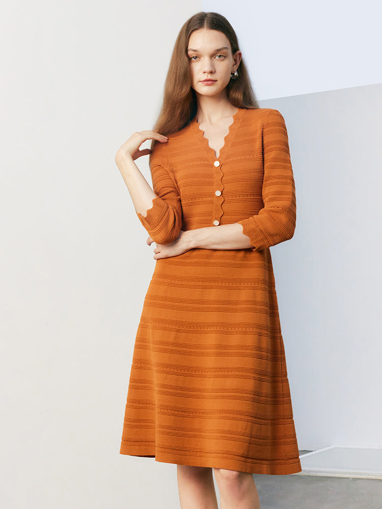 Tencel Örme Midi Elbise