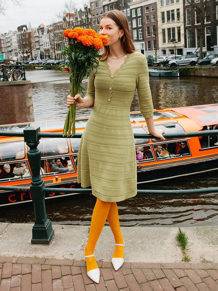 Tencel Örme Midi Elbise