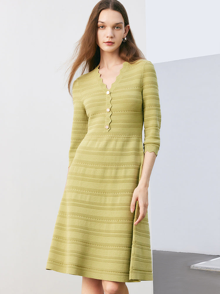 Tencel Örme Midi Elbise