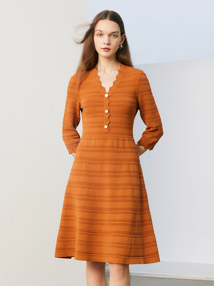 Tencel Örme Midi Elbise